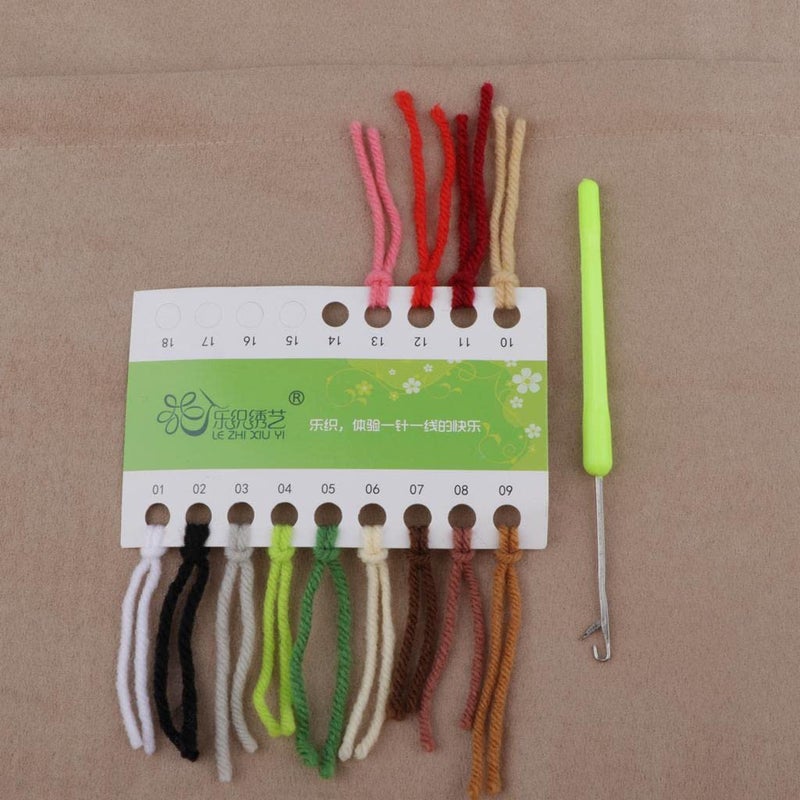 BNF ® Latch Hook Kits Pillow Case Cushion Cover Making Kit 17x17" Cat Crafts | Needlecrafts & Yarn | Rug Making | Latch Hooking | Latch Hooking Kits - Image 3