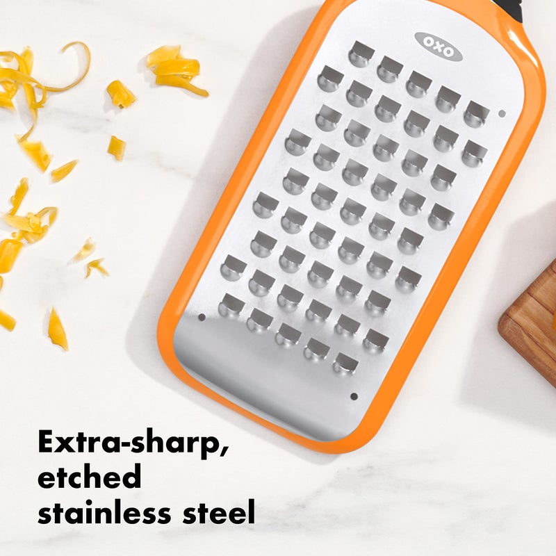 OXO Good Grips Etched Coarse Grater, Orange - Image 5
