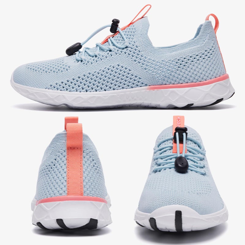 KOLILI Women's Lightweight Water Shoes for Swimming, Quick Drying Water Aerobics Shoe, Arch Support Aqua Shoes for Surfing, Woman Slip on Walking Sneaker for Outdoor Light Blue 8 - Image 4