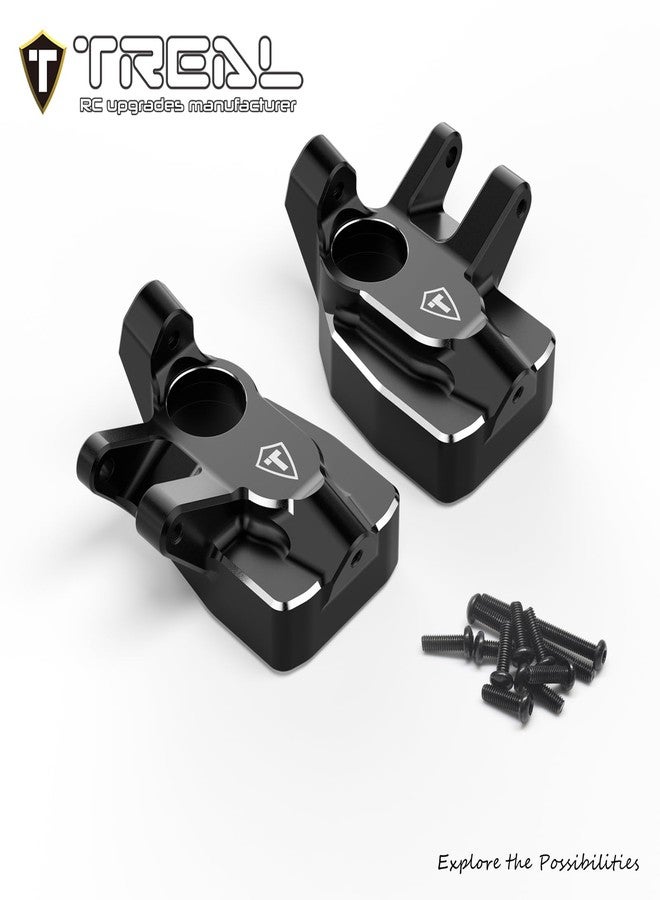 TREAL Aluminum 7075 Front Steering Knuckles Inner Portal Covers (2pcs) for Axial 1/8 AXP8 Gilamon(Black - Image 2