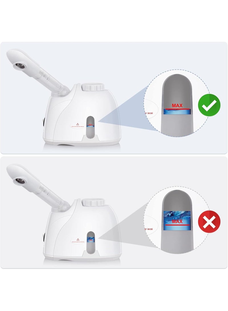 TERRIFI Facial Steamer with Extendable Arm Steaming Warm Mist Humidifier for Face Spa Sinuses Moisturizing, Homeuse or Salon - Image 2