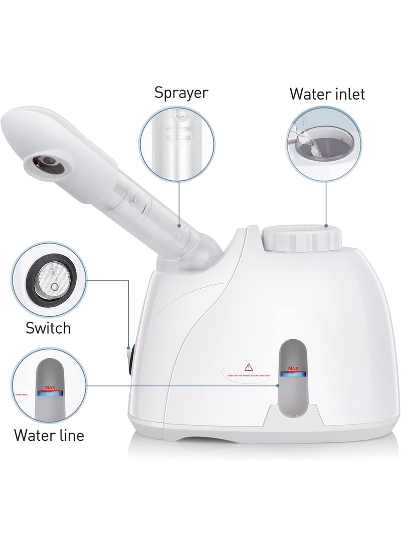 TERRIFI Facial Steamer with Extendable Arm Steaming Warm Mist Humidifier for Face Spa Sinuses Moisturizing, Homeuse or Salon - Image 4