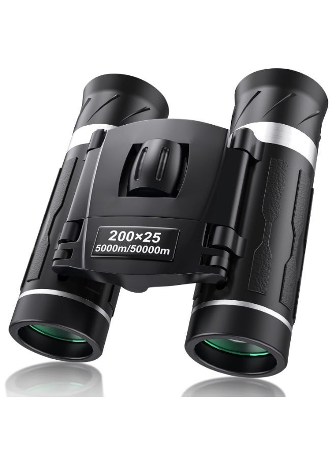VAL-KYRIE Pocket Binoculars 200*25 for Adults and Children, Compact Mini for Bird Watching, Hunting, Concerts, Opera, Travel, Sightseeing, Desert Safari - Image 1