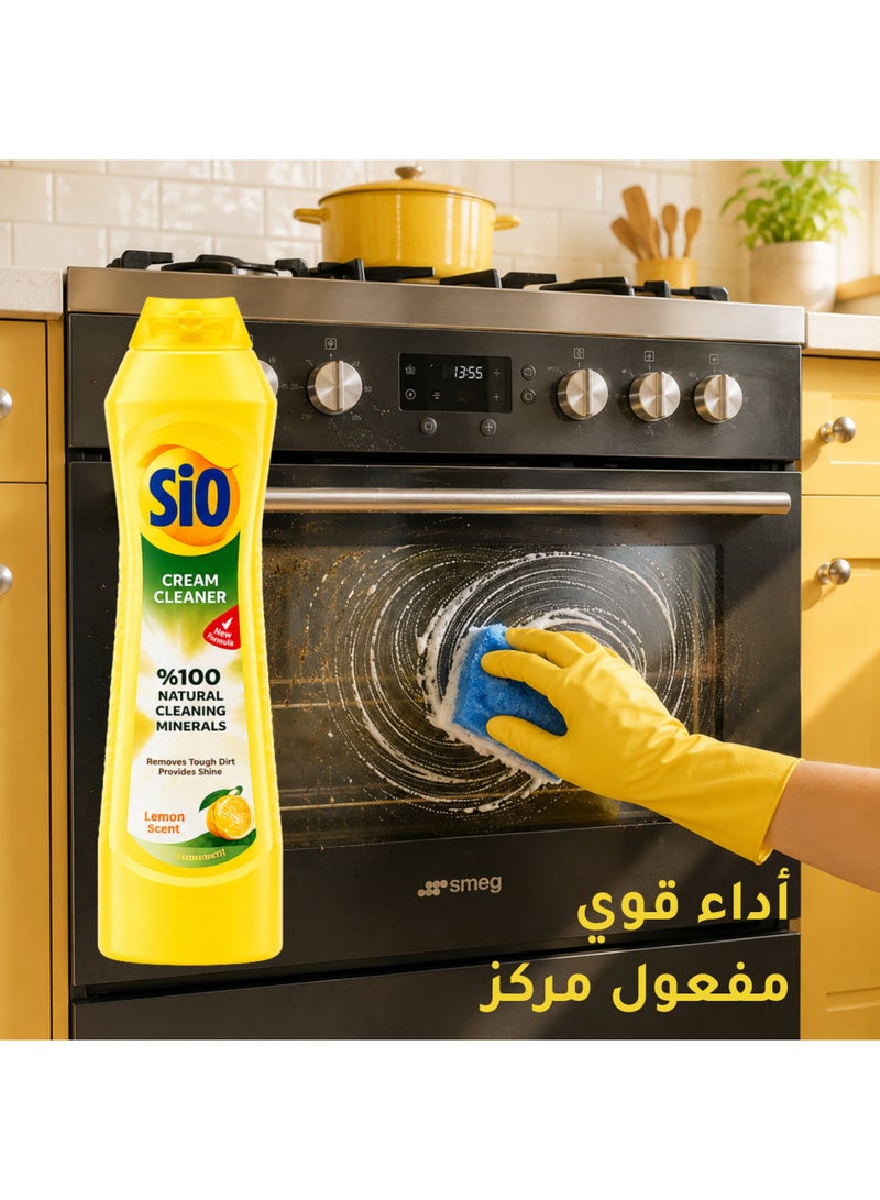 SIO Cream Cleaner Lemon Scent – Powerful Cleaning & Sparkling Shine – 500ml - Image 3