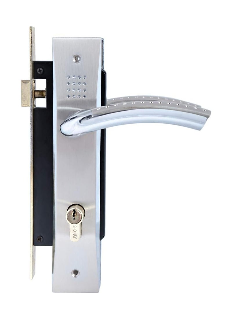 Titanium Aluminum Door Lock Black Durable Door Locks With Simple Handle Design For Living Room Bedroom Home Security