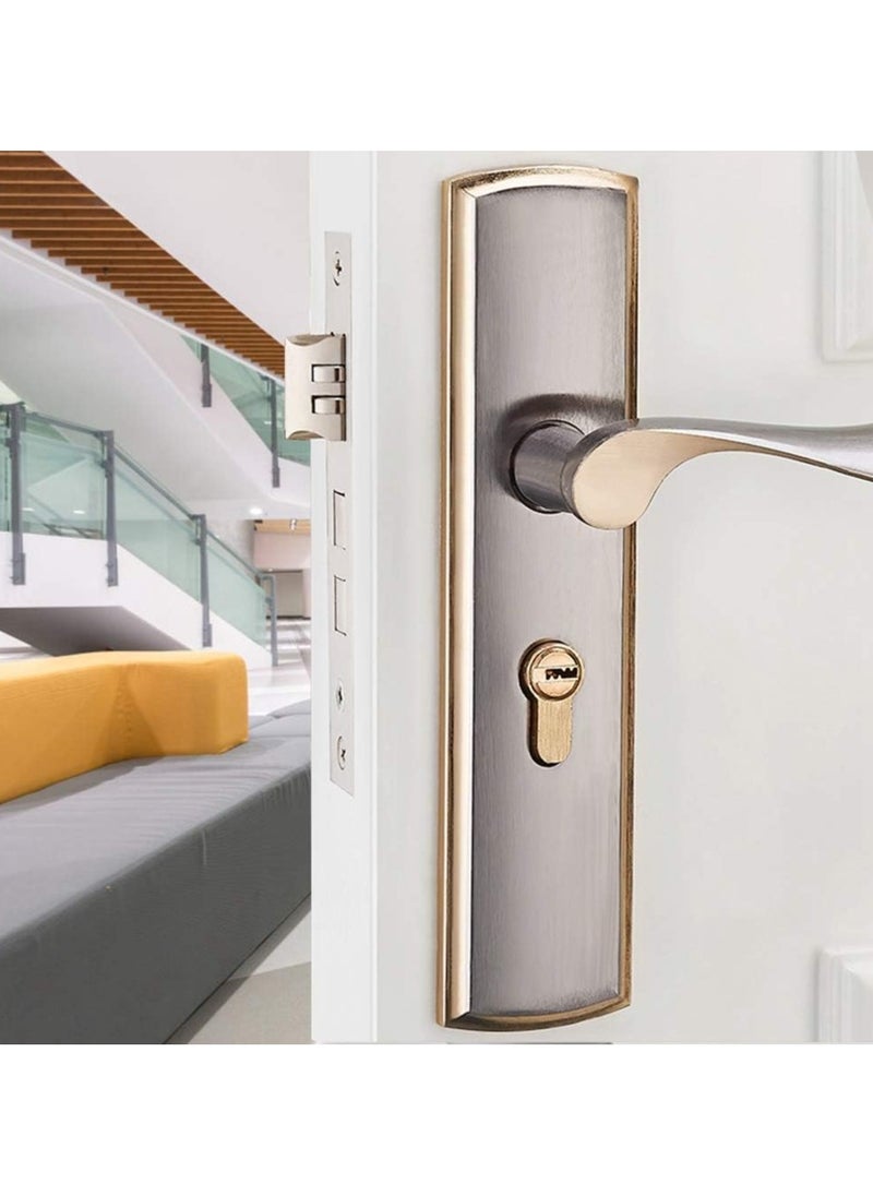 Titanium Aluminum Door Lock Black Durable Door Locks With Simple Handle Design For Living Room Bedroom Home Security