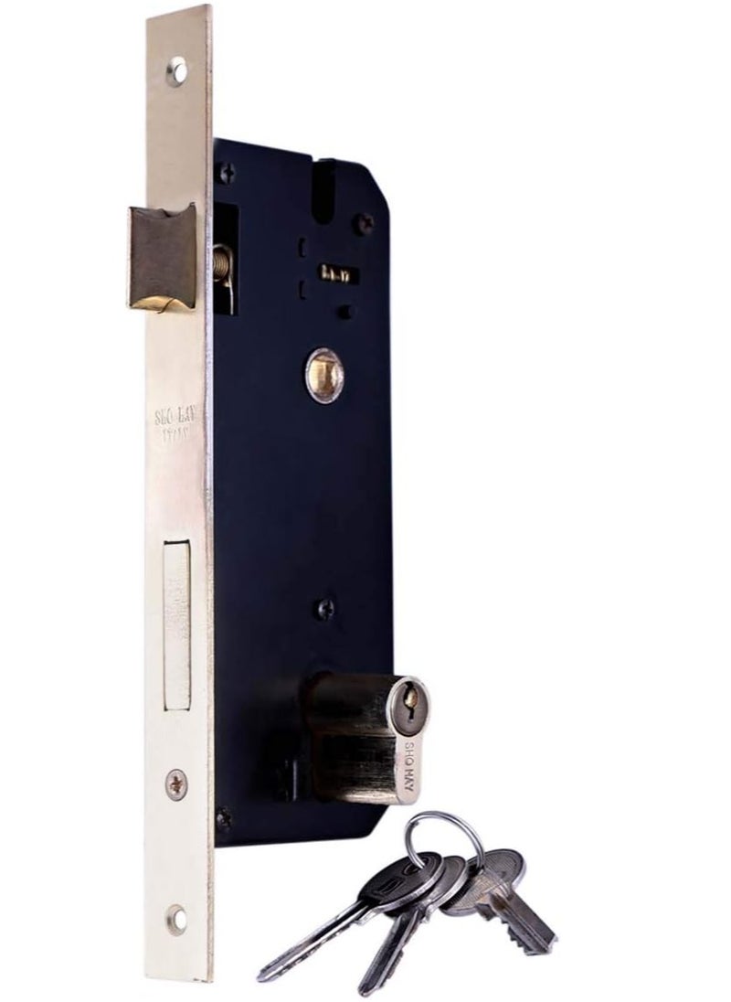 Titanium Aluminum Door Lock Black Durable Door Locks With Simple Handle Design For Living Room Bedroom Home Security