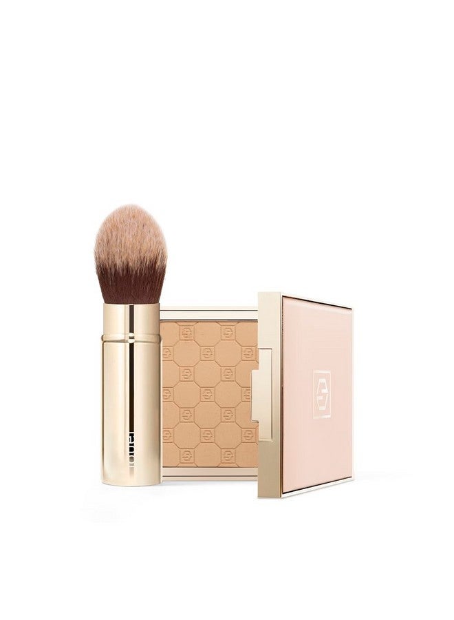 جوير فرشاة جوير الأساسية للسفر - فرشاة مكياج تجميلية - سهلة الحمل - شعيرات صناعية ناعمة - خالية من القسوة والغلوتين والبارابين - مناسبة للنباتيين، لون ذهبي، 0.10625 رطل - Image 1