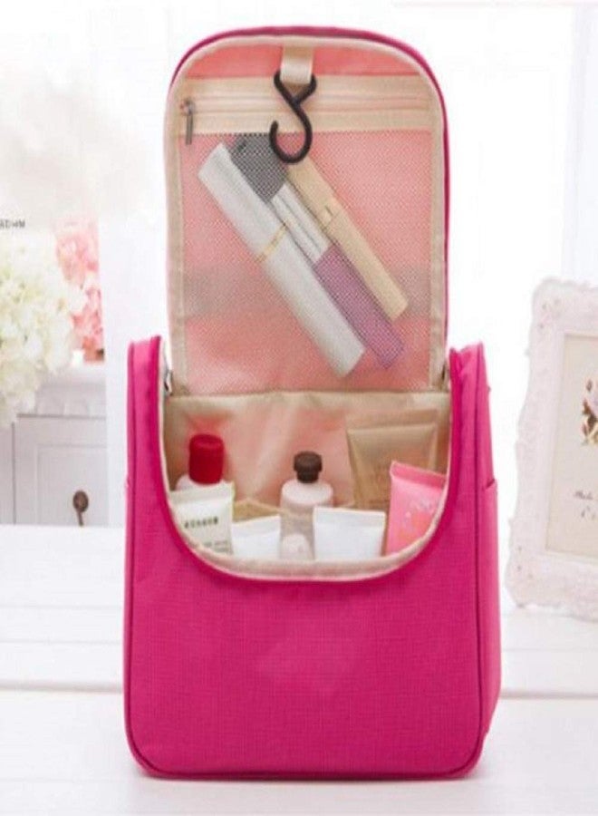 FORKLS Travel Cosmetic Organizer Pouch | Durable Waterproof & Toiletries Storage Case | Lightweight, Portable & Spacious Toiletry Organizer with Secure Zipper Closure for Travel & Gym (Baby Pink) - Image 2