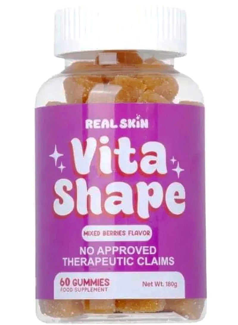 Real Skin Gelatin candy is a dietary supplement that contains 60 pieces. - Image 1