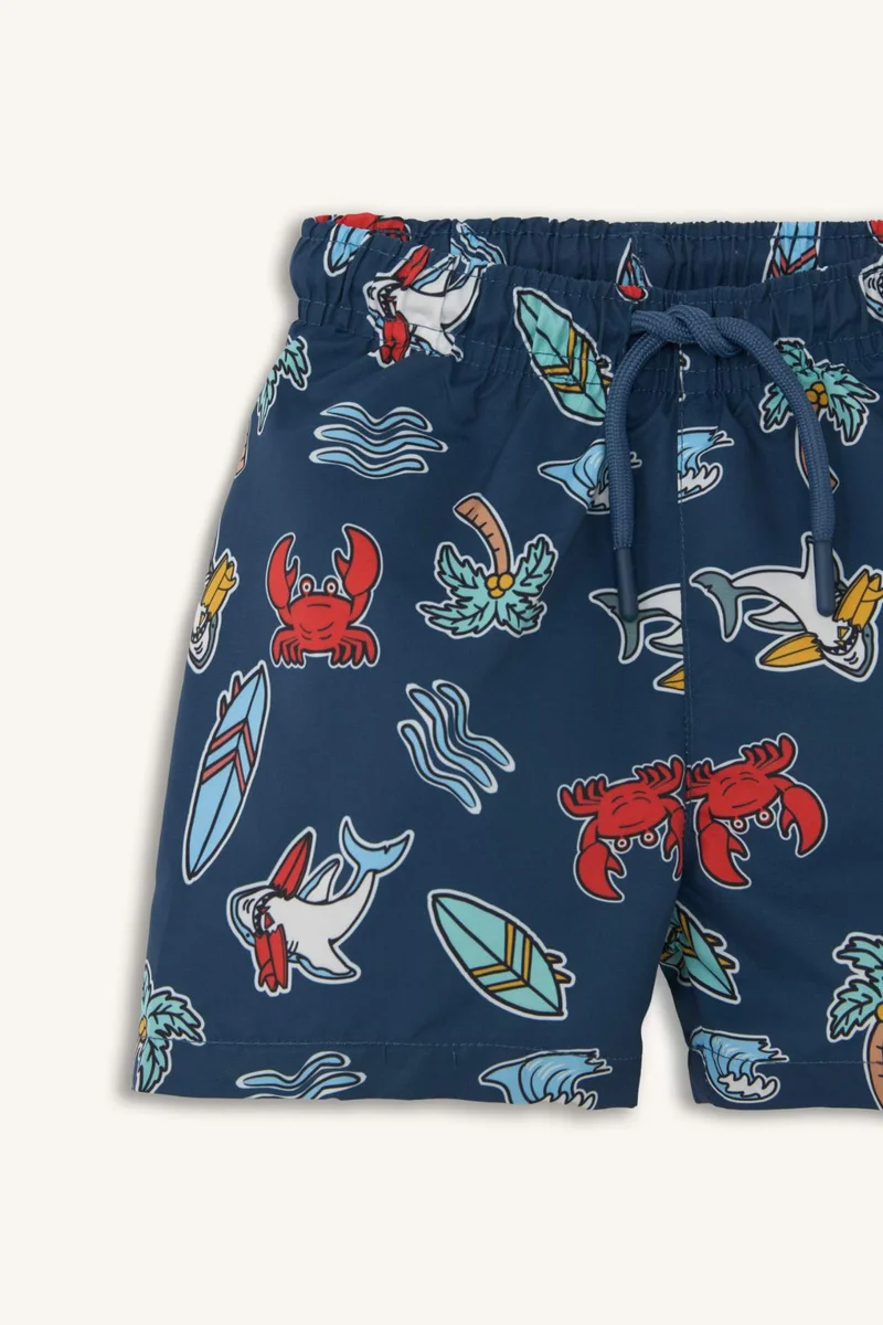 ديفاكتو Baby Boy Regular Fit Printed Swim Shorts