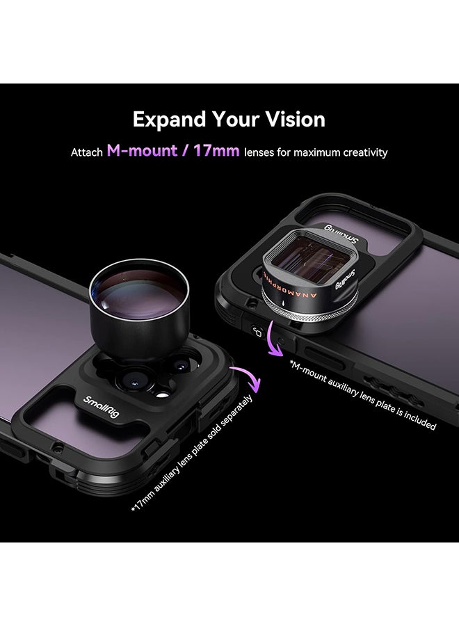 SMALLRIG Renewed - SmallRig Video Rig Cage for iPhone 14 Pro Max with Dual Cold Shoes - Aluminum Mobile Phone Cage for Filmmaking and Live Streaming - Image 5