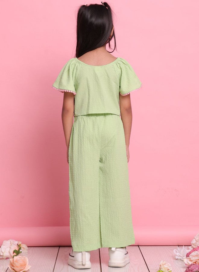 Saka Designs Green Top And Trousers Set For Girls - Image 5