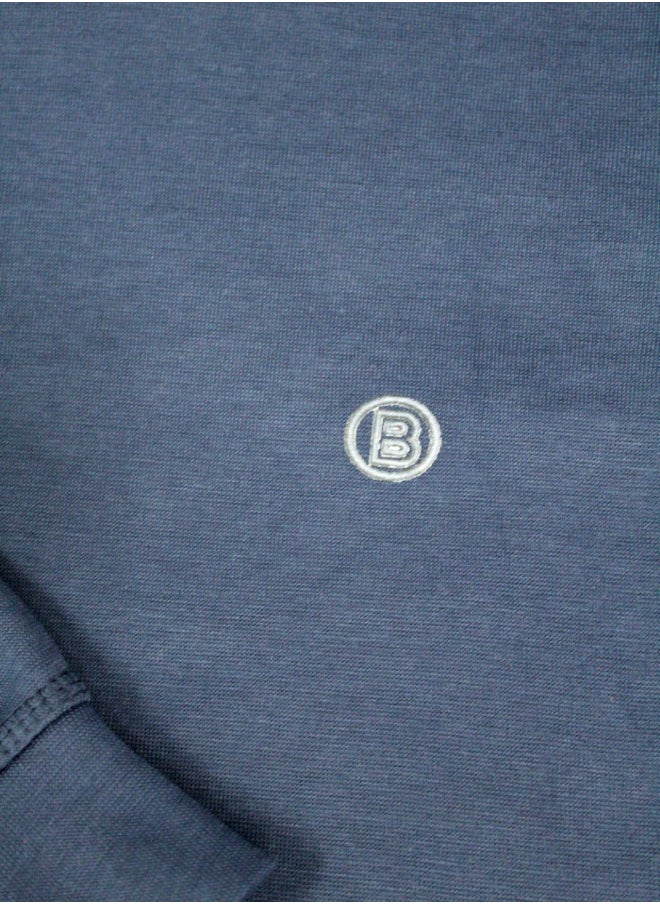Bashayer Navy blue winter pajamas with a mid-neck  - Image 2