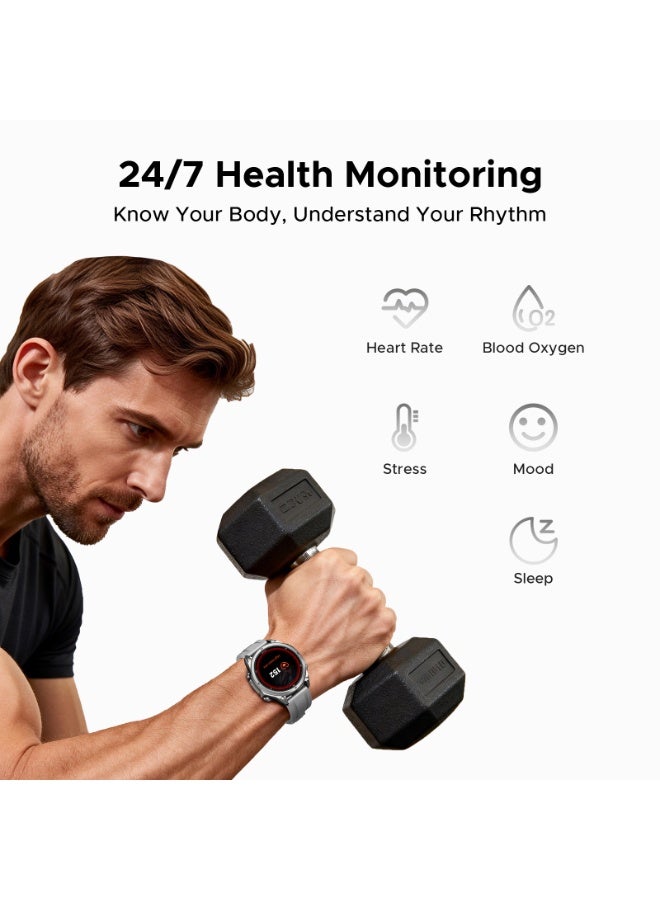 DOOGEE Anywise W1 Smart Watch, AI, Voice Control, GPS and Free Map Material, 18 Days Battery, Fitness Tracker with 170+ Sports Modes, 5 ATM Waterproof for Android and iPhone - Image 5