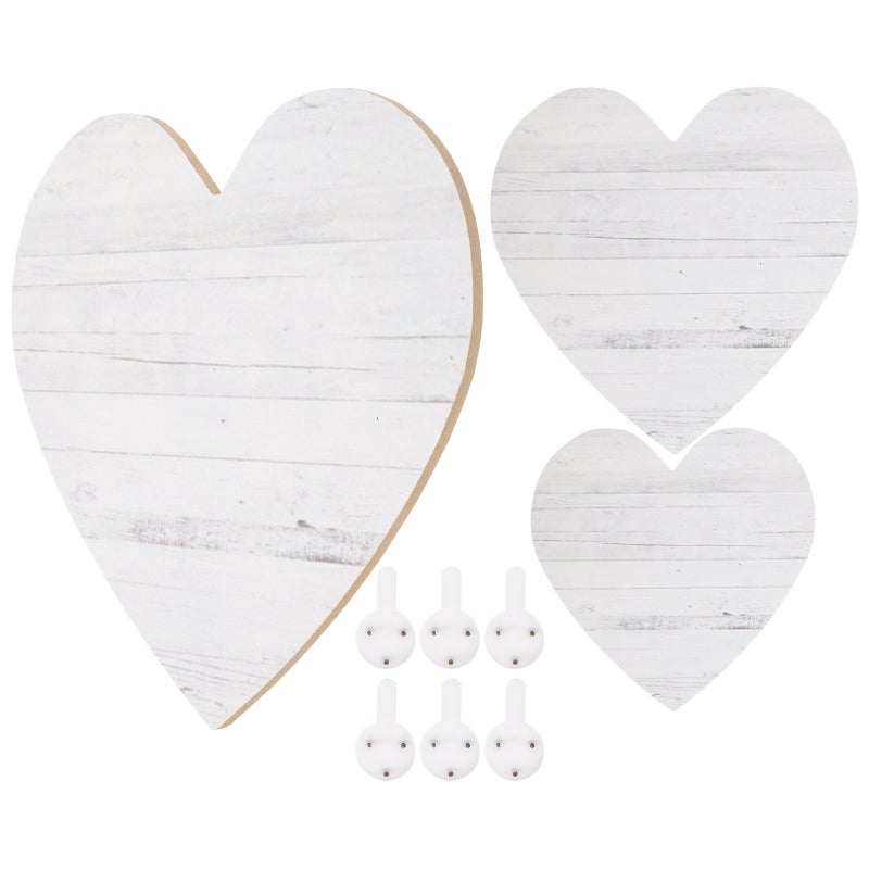 1 Set of Heart Wall Decor Valentine's Day Wood Wall Sign Decoration for Living Room - Image 1