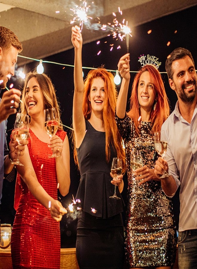 VELSCRUN 50th Birthday Queen Headband, Tiara Crown for Women, 50th Birthday Decorations for Her, Birth Queen Tiaras Crowns Sash for Women Mom Birth Party Decoration Hair Accessories Gold - Image 4