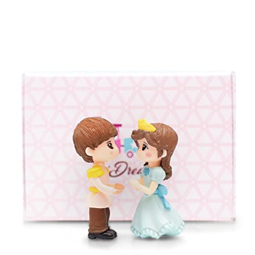 iDream Cute Couple Resin Showpiece Miniature – Romantic Love Figurine for Home Décor, Gift for Valentine, Anniversary, Birthday, Desk & Table Decoration (Blue) - Image 3