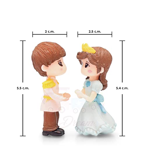 iDream Cute Couple Resin Showpiece Miniature – Romantic Love Figurine for Home Décor, Gift for Valentine, Anniversary, Birthday, Desk & Table Decoration (Blue) - Image 2
