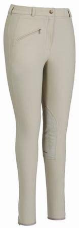 TuffRider Womens Ribb Knee Patch Breeches Regular Black 32