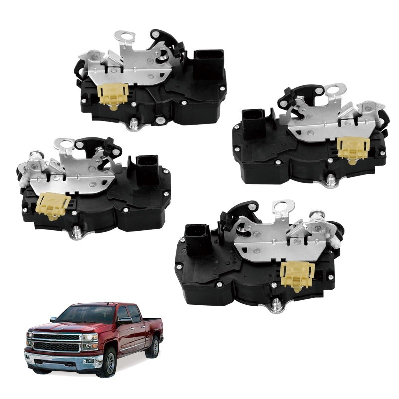 Door Latch Lock Actuator Motor Compatible with Chevy Suburban Tahoe Avalanche Silverado GMC Sierra Yukon Cadillac Escalade 20072009 4pcs Latch Lock Kit Replaces 931303 931304 931108 931109