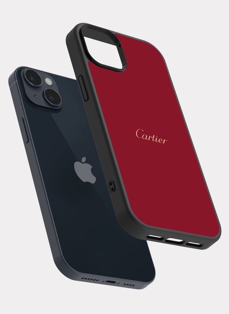 بكسلات كفر ايفون 14 بلس كارتير احمر و ذهبي - Image 2