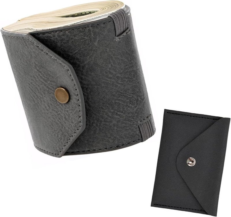SYOSI 2 Pcs Cash Wallet Set with Card Slots, Slim Money Holder, Lightweight and Durable Wallet for Men and Women, Fast Access Cash Organizer - Image 1
