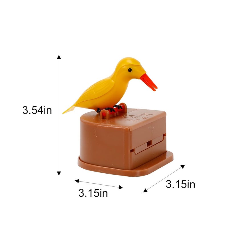 EOMTUR EOMTUR Bird Toothpick Dispenser Cute Woodpecker Toothpick Dispenser for Home Toucan Toothpick Dispenser Novelty Automatic Toothpick Holder Cute Bird Dining Table Gift - Image 4