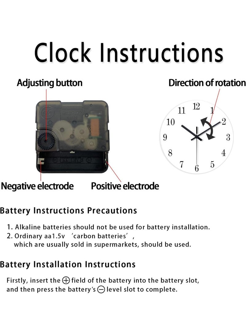 Arabest Round Black Wall Clock for Bedroom 12 Inch Small Wall Clocks Battery Operated Silent Wall Clock Modern - Image 5