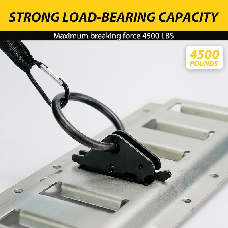 BOKE YOUNG 10-Pack Heavy Duty Steel E-Track O-Rings Tie-Down Anchors, for Trailers, Trucks, E Track Accessories to Secure Cargo in Enclosed/Flatbed Trailer Truck, Working Load Limit 1500lbs, Black - Image 5