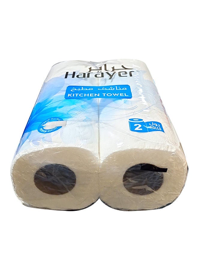 Harayer Long Lasting Kitchen Towel Tissue Roll 2ply 70 Sheets Roll of 2 - Image 3