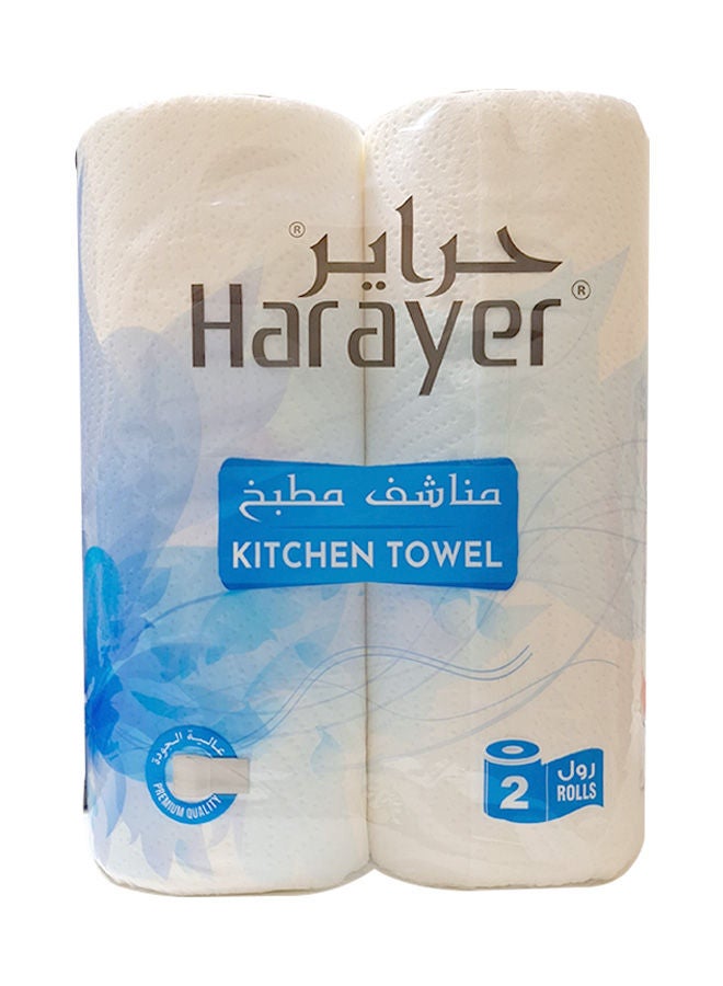 Harayer Long Lasting Kitchen Towel Tissue Roll 2ply 70 Sheets Roll of 2 - Image 1