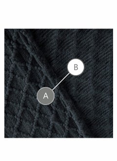 Y&D Blanket, Acrylic Knitted Throw Lightweight and Soft Cozy Decorative Woven Blanket with Tassels for Travel, Couch, Bed, Sofa, Available All Year Round (51 x 67 Inch, Dark Grey)  - Image 3