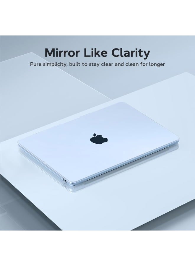 B Belk Compatible with MacBook Air 13 inch Case 2026 2025-2022 M5 M4 M3 M2 A3449 A3240 A3113 A2681, Plastic Hard Shell+Keyboard Cover+Screen Protector for MacBook Air 13.6 inch Case, Crystal Sky Blue - Image 4