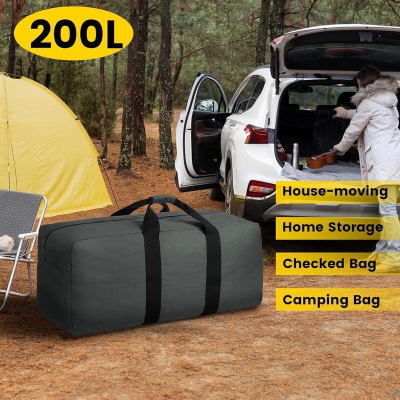Vorspack Extra Large Duffle Bag for Travel - 100L Duffel Bag for Men Gear Bag for Storage Foldable Weekender Bag for Overnight Camping - Black - Image 5
