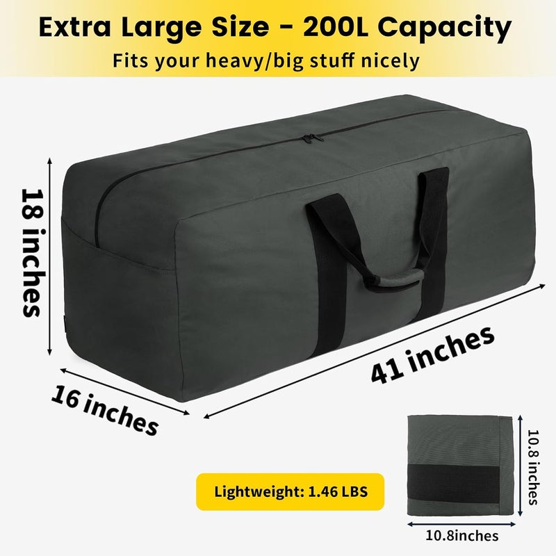 Vorspack Extra Large Duffle Bag for Travel - 100L Duffel Bag for Men Gear Bag for Storage Foldable Weekender Bag for Overnight Camping - Black - Image 1