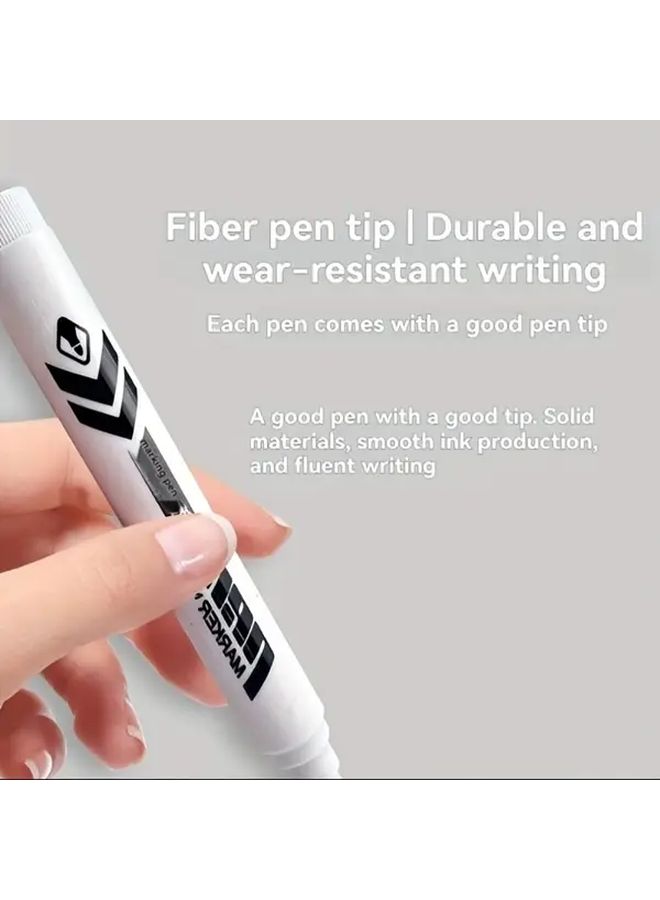 10 White Heavy Duty Markers Smudge Proof Ink for Plastic Glass Metal Medium Tip Calligraphy Art Supplies - Image 5
