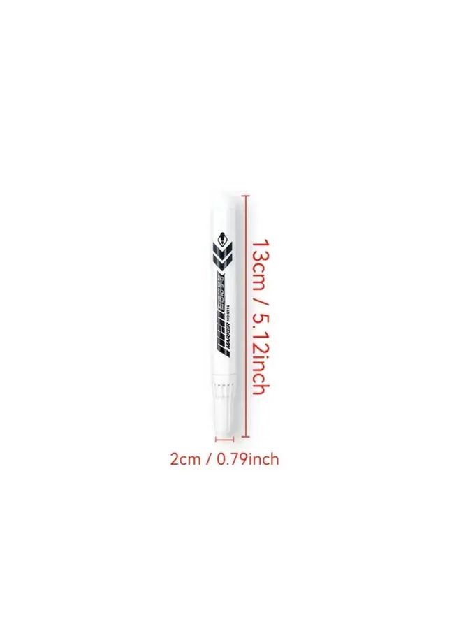 10 White Heavy Duty Markers Smudge Proof Ink for Plastic Glass Metal Medium Tip Calligraphy Art Supplies - Image 2