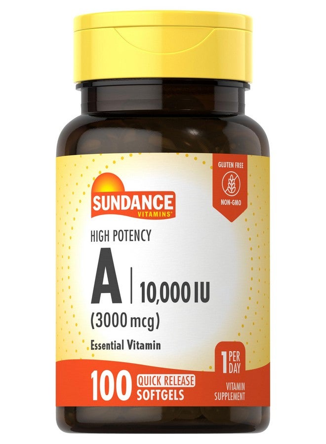 Sundance High Potency Vitamin A Softgels | 3000mcg | 100 Count | Essential Vitamin | Non-GMO and Gluten Free Supplement - Image 1
