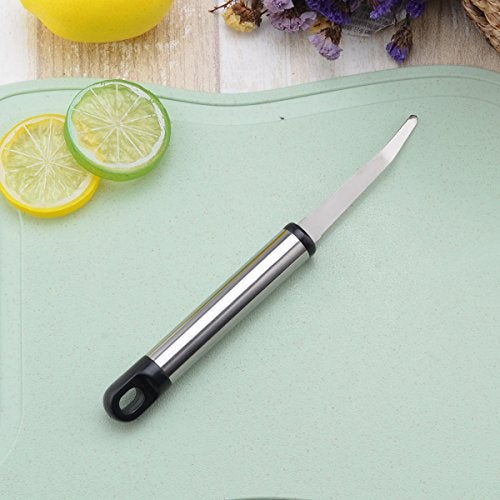 GOODFEER Grapefruit Fruit Knife, Stainless Steel Curved Serrated Utility with Long Handle Kitchen Peeler - Image 3
