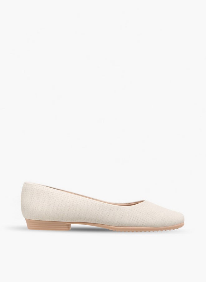 Piccadilly Women's Textured Slip-On Ballerina Shoes  - Image 3