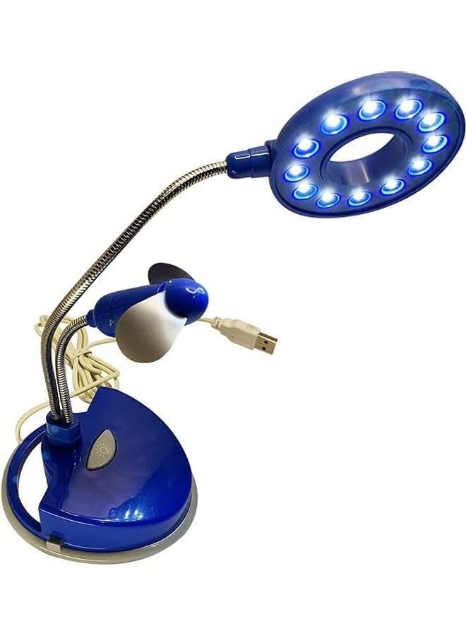 erorex Led Usb Light Lamp With Fan Blue Multicolored  - Image 3