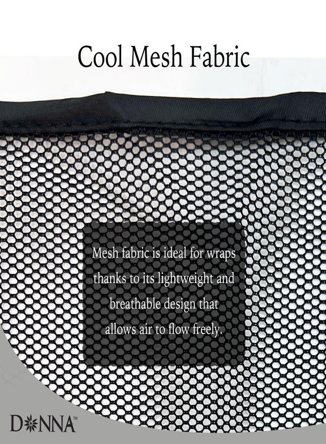 DONNA Mesh Wrap Hair Wrap for Sleep Elegant Silk Head Wraps for Black Women Breathable Mesh Wrap for Nighttime Hair Protection, Face Wash, Makeup Headbands BLACK Color, 1PC - Image 5