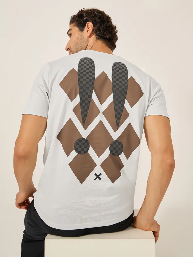 فورت كولينز Fort Collins Men Grey Graphic Print Crew Neck T-Shirt
