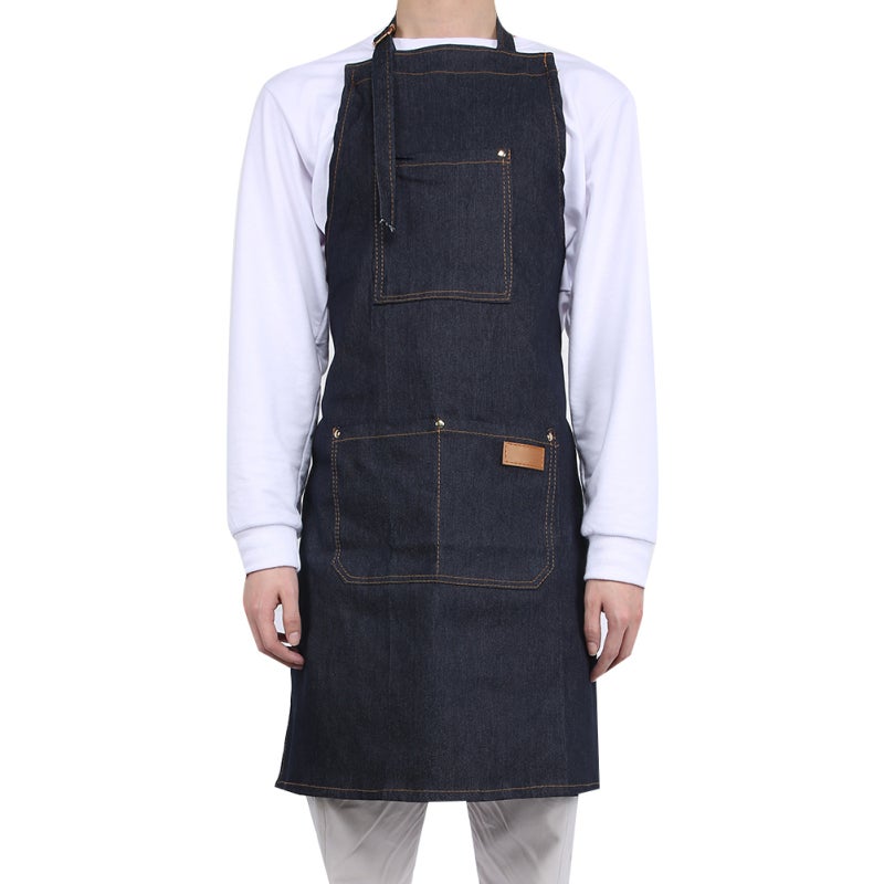 Waterproof Barber Apron: Premium Denim, Durable & Easy Clean - Adjustable Neck Strap With Quick Release Buckle, Multiple Tool Pockets for Barbers, Salon Haircutting, Gardening & Cafe Use - Image 4