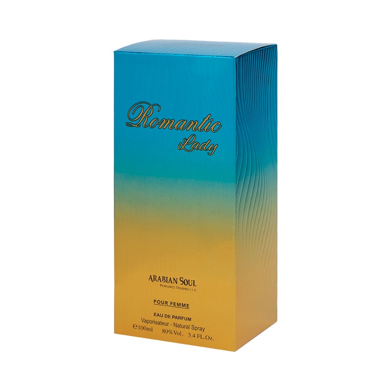 Arabian Soul Romantic Lady 100ml Unisex Perfume | Fruity Floral Luxury Fragrance with Rose, Passion Fruit, Melon, Amber & Vanilla | Long Lasting Elegant Scent - Image 3