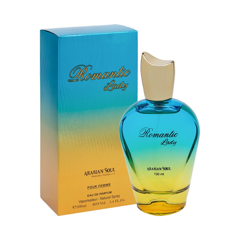 Arabian Soul Romantic Lady 100ml Unisex Perfume | Fruity Floral Luxury Fragrance with Rose, Passion Fruit, Melon, Amber & Vanilla | Long Lasting Elegant Scent - Image 2