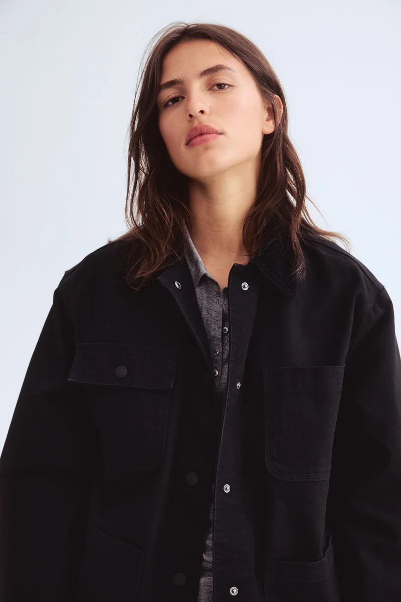 H&M Corduroy-collar jacket