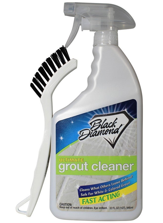 Black Diamond Stoneworks Black Diamond Ultimate Grout Cleaner: Best Cleaner for Tile,Ceramic,Porcelain, Marble Acid-Free Safe Deep Cleaner & Stain Remover for Even The Dirtiest Grout. (1-Quart/1-Brush) - Image 1