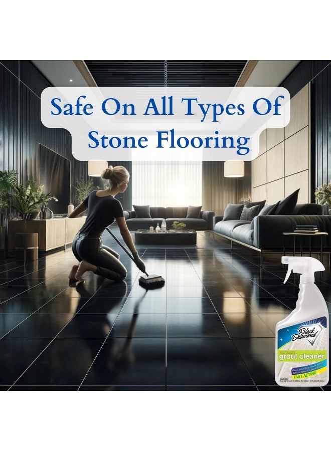 Black Diamond Stoneworks Black Diamond Ultimate Grout Cleaner: Best Cleaner for Tile,Ceramic,Porcelain, Marble Acid-Free Safe Deep Cleaner & Stain Remover for Even The Dirtiest Grout. (1-Quart/1-Brush) - Image 5
